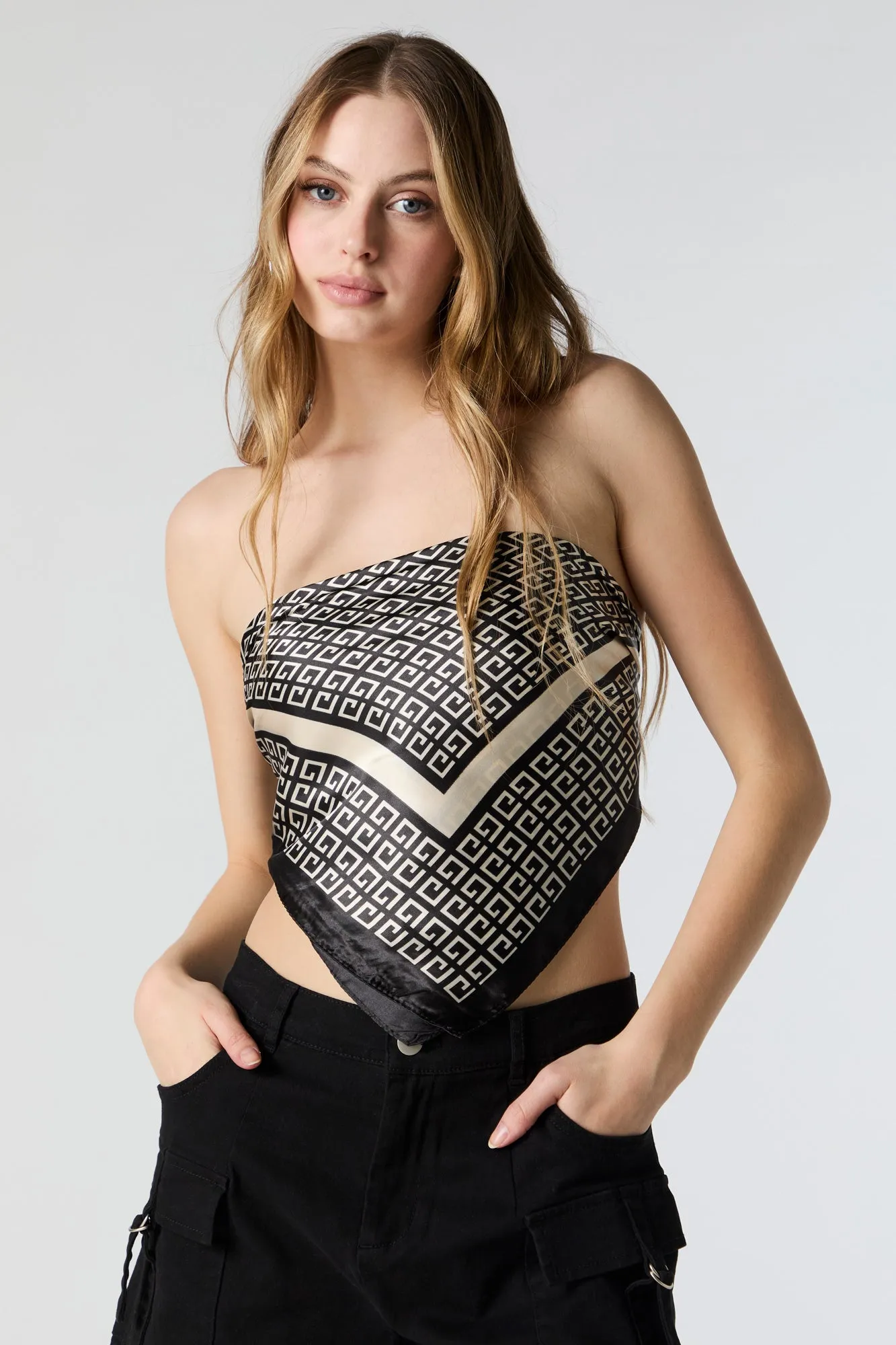 GG Status Print Satin Multiway Scarf sold by Urban Planet product image thumbnail 3