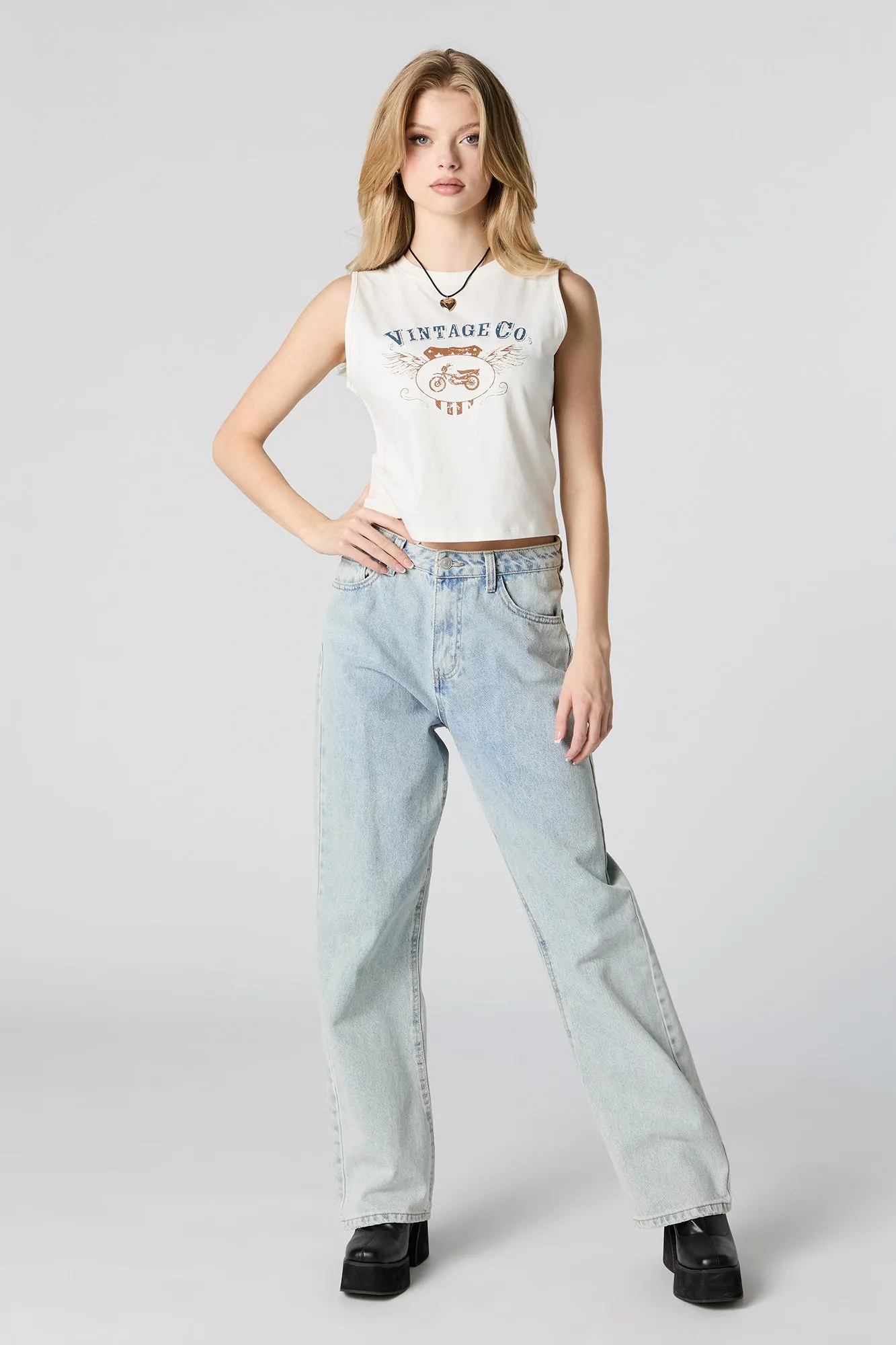 Vintage Co Graphic Cropped Tank sold by Urban Planet product image thumbnail 3