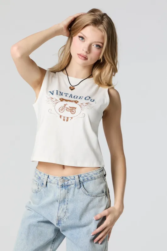 Vintage Co Graphic Cropped Tank sold by Urban Planet