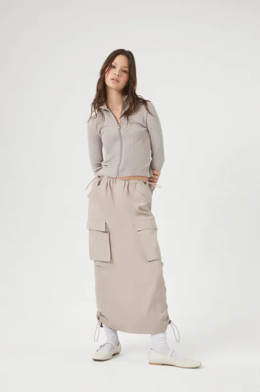 Toggle Hem Cargo Maxi Skirt sold by Urban Planet