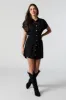 Minirobe boutonnée à manches courtes avec ceinture sold by Urban Planet