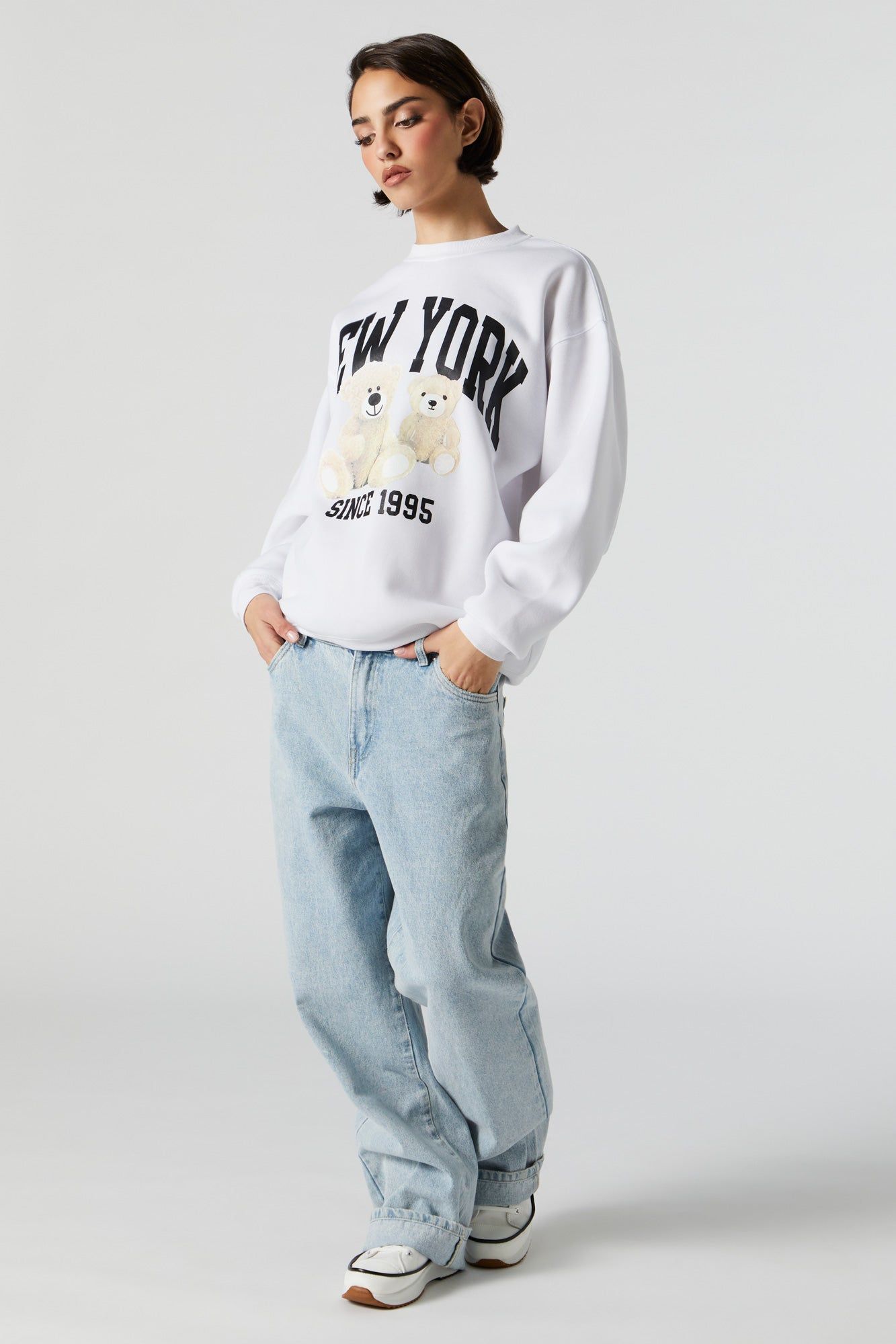 New York Graphic Fleece Sweatshirt sold by Urban Planet product image thumbnail 3