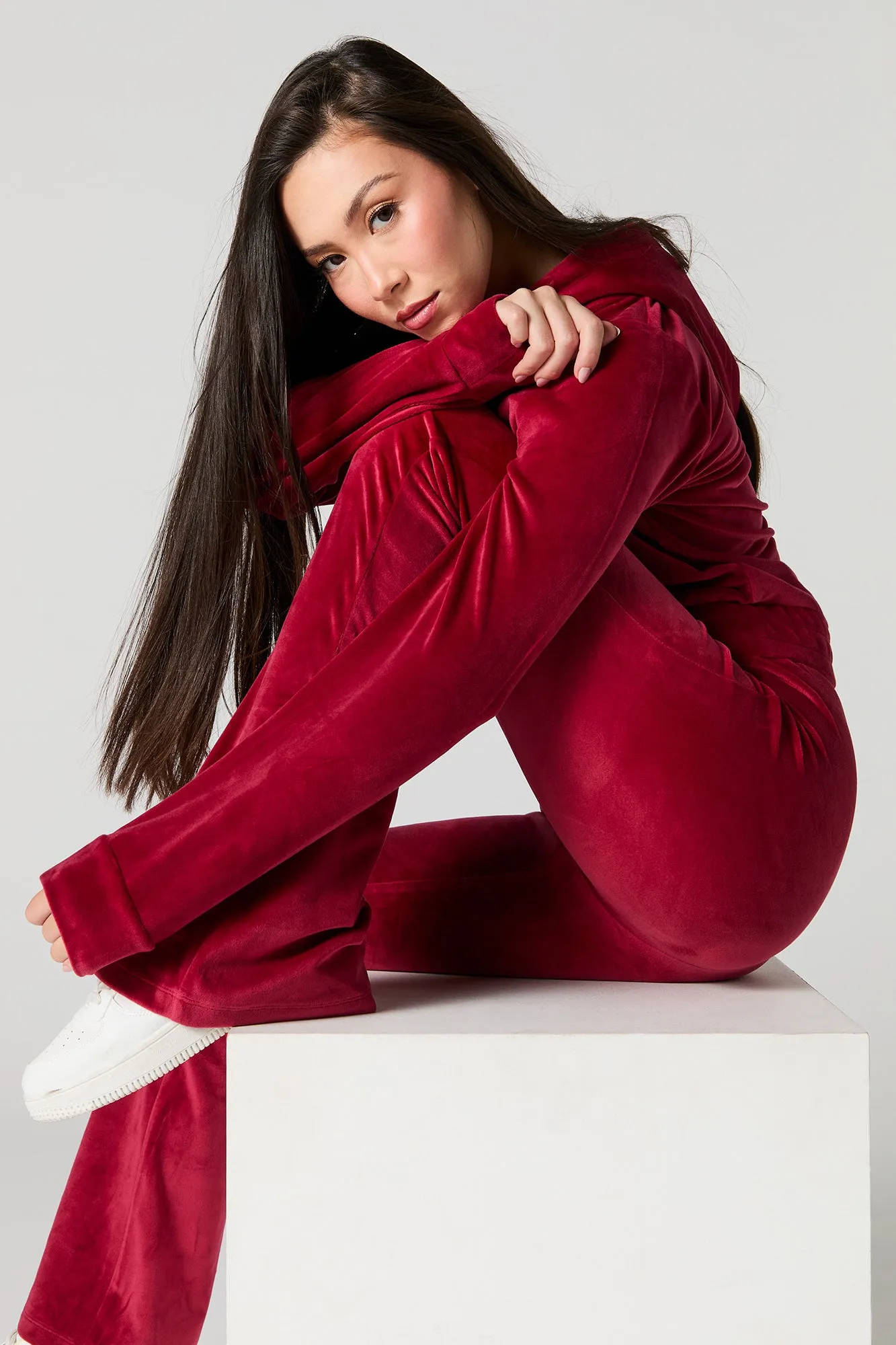 Velour Flare Pant sold by Urban Planet