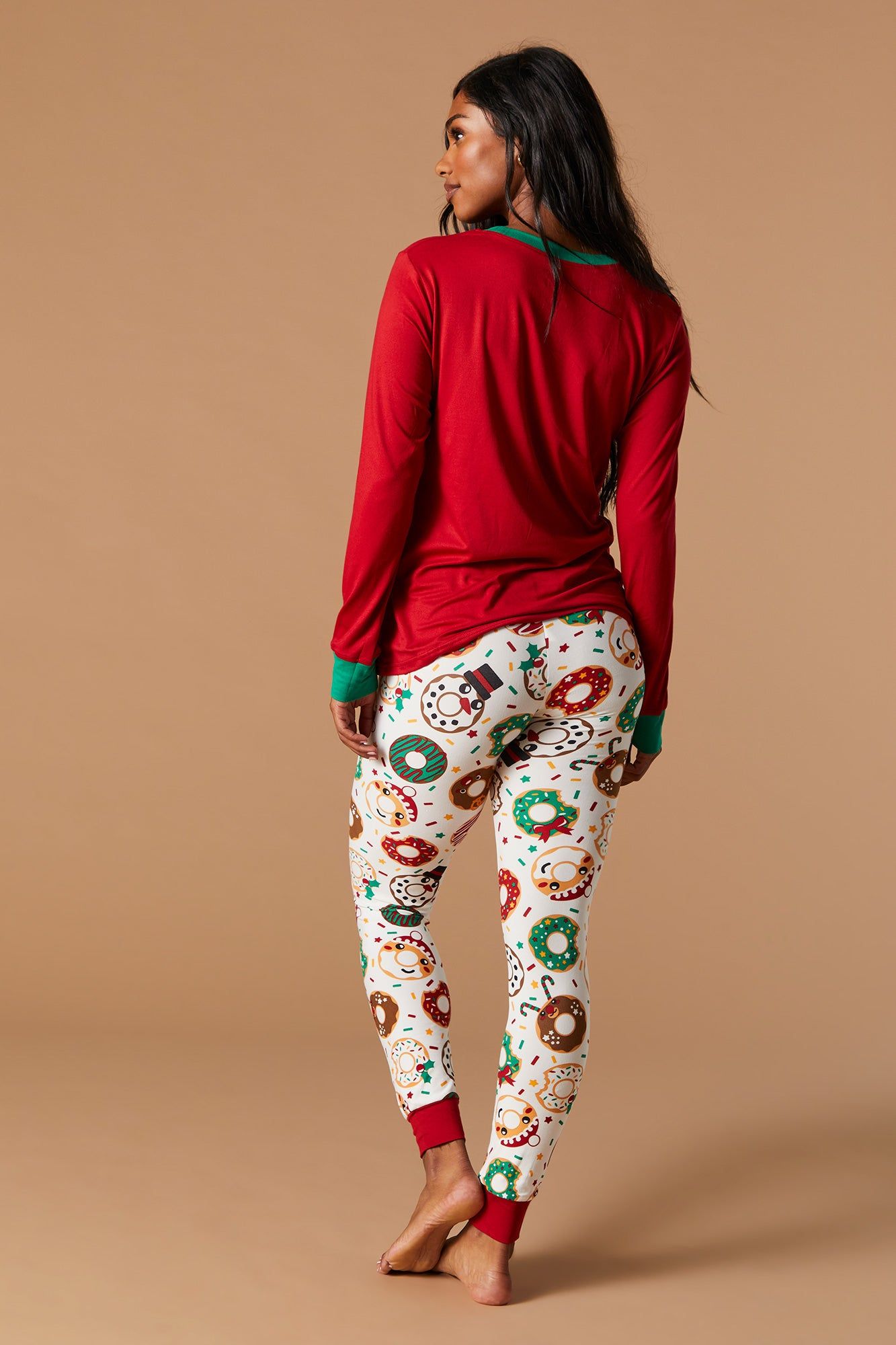 Fammy Jammies Xmas Donut 2 Piece Pajama Set sold by Urban Planet product image thumbnail 3