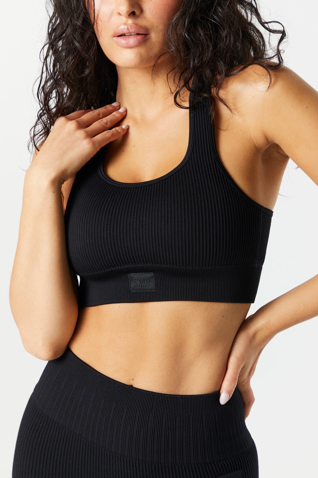 Sommer Ray Seamless Ribbed Active Bra sold by Urban Planet product image thumbnail 4
