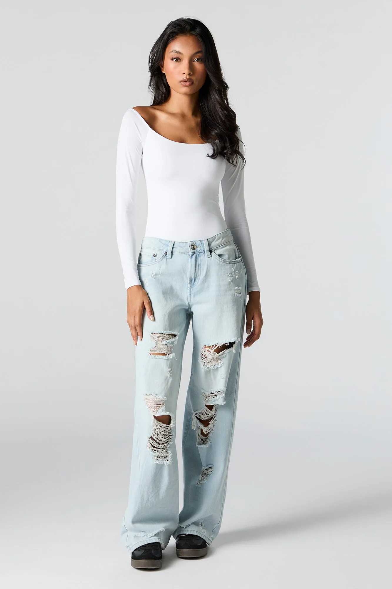 Contour Scoop Neck Long Sleeve Bodysuit sold by Urban Planet product image thumbnail 3