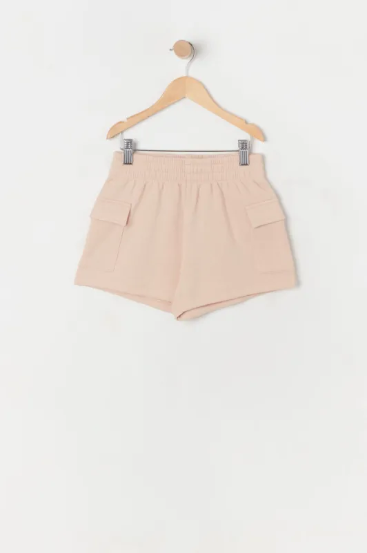Girls Fleece Cargo Short sold by Urban Planet
