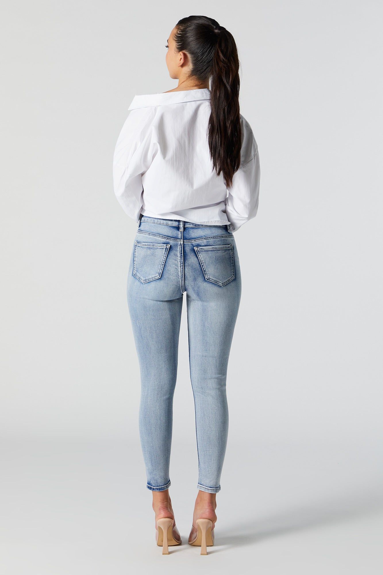 Light Wash Basic Skinny Jean sold by Urban Planet product image thumbnail 3
