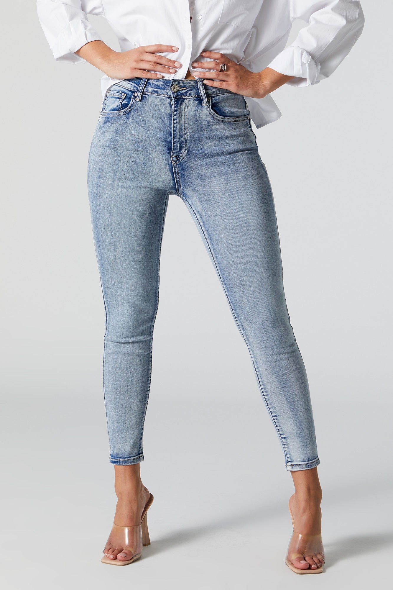 Light Wash Basic Skinny Jean sold by Urban Planet product image thumbnail 2