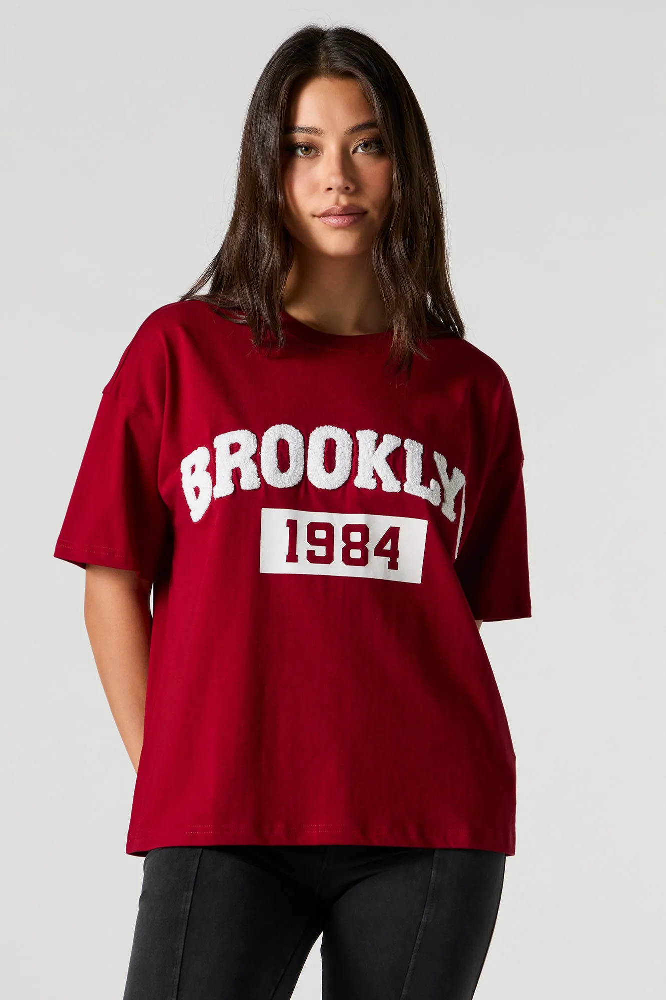 Brooklyn Chenille Embroidered T-Shirt sold by Urban Planet