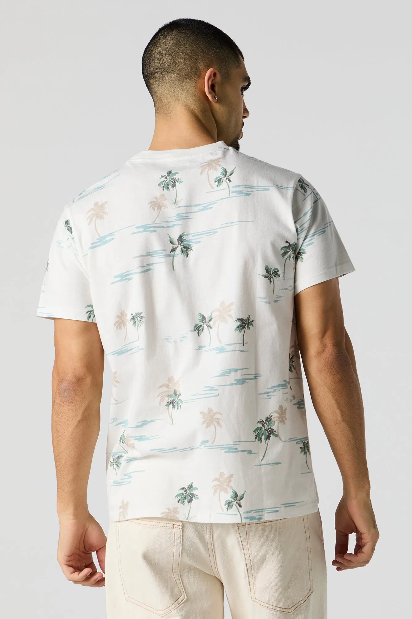 Palm Tree Print T-Shirt sold by Urban Planet product image thumbnail 2