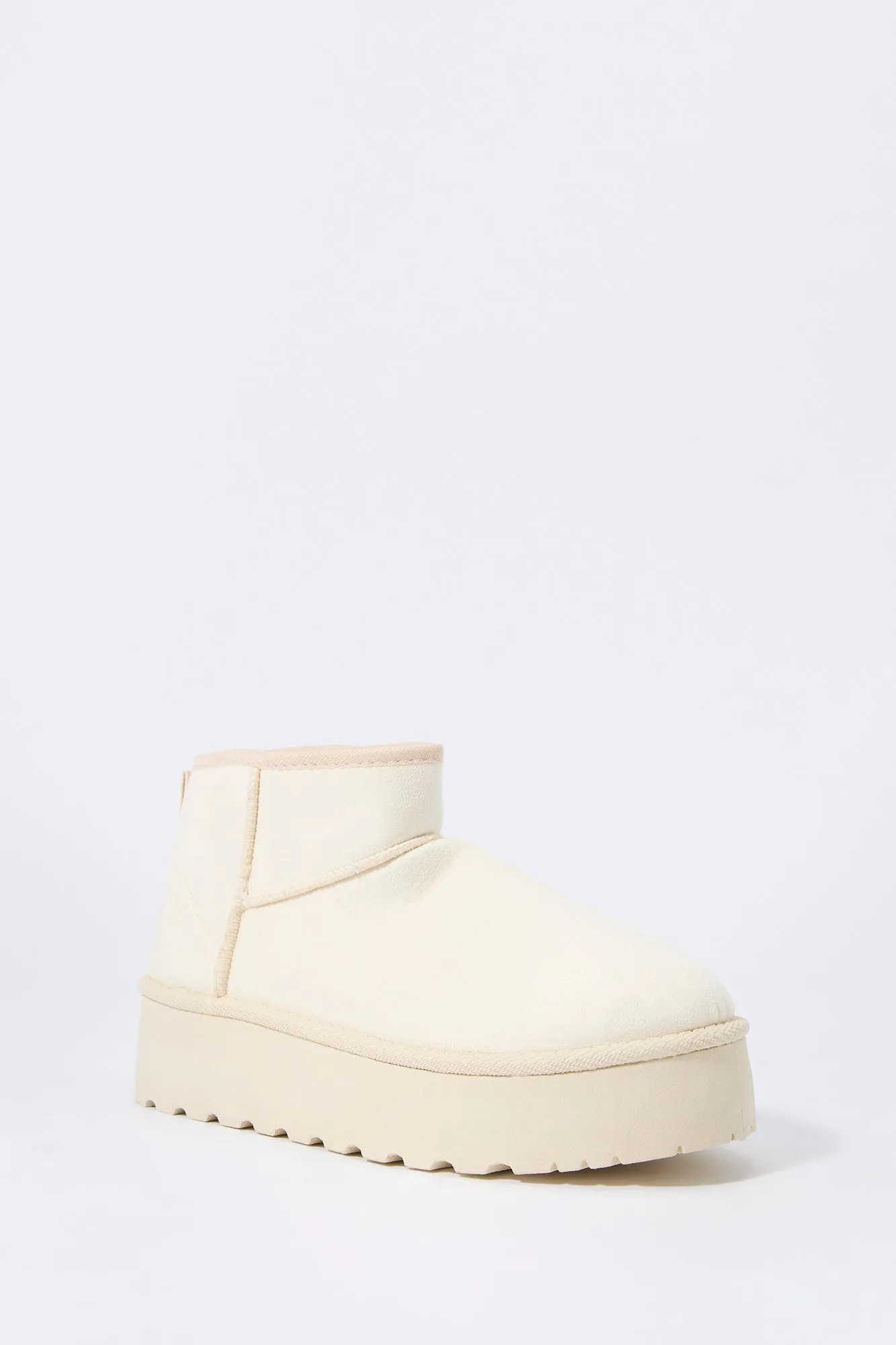 Faux Suede Platform Ankle Boot sold by Urban Planet product image thumbnail 3