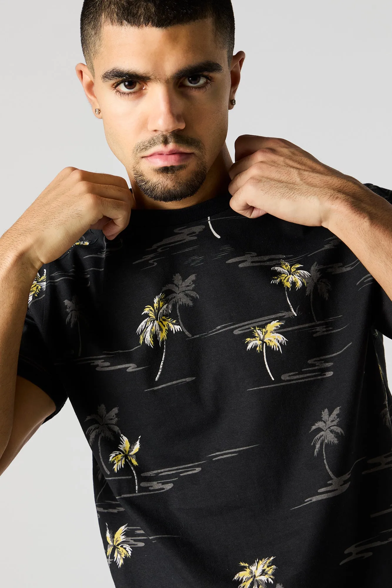 Palm Tree Print T-Shirt sold by Urban Planet product image thumbnail 4
