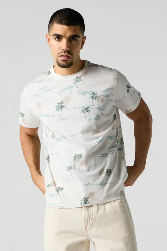 Palm Tree Print T-Shirt sold by Urban Planet