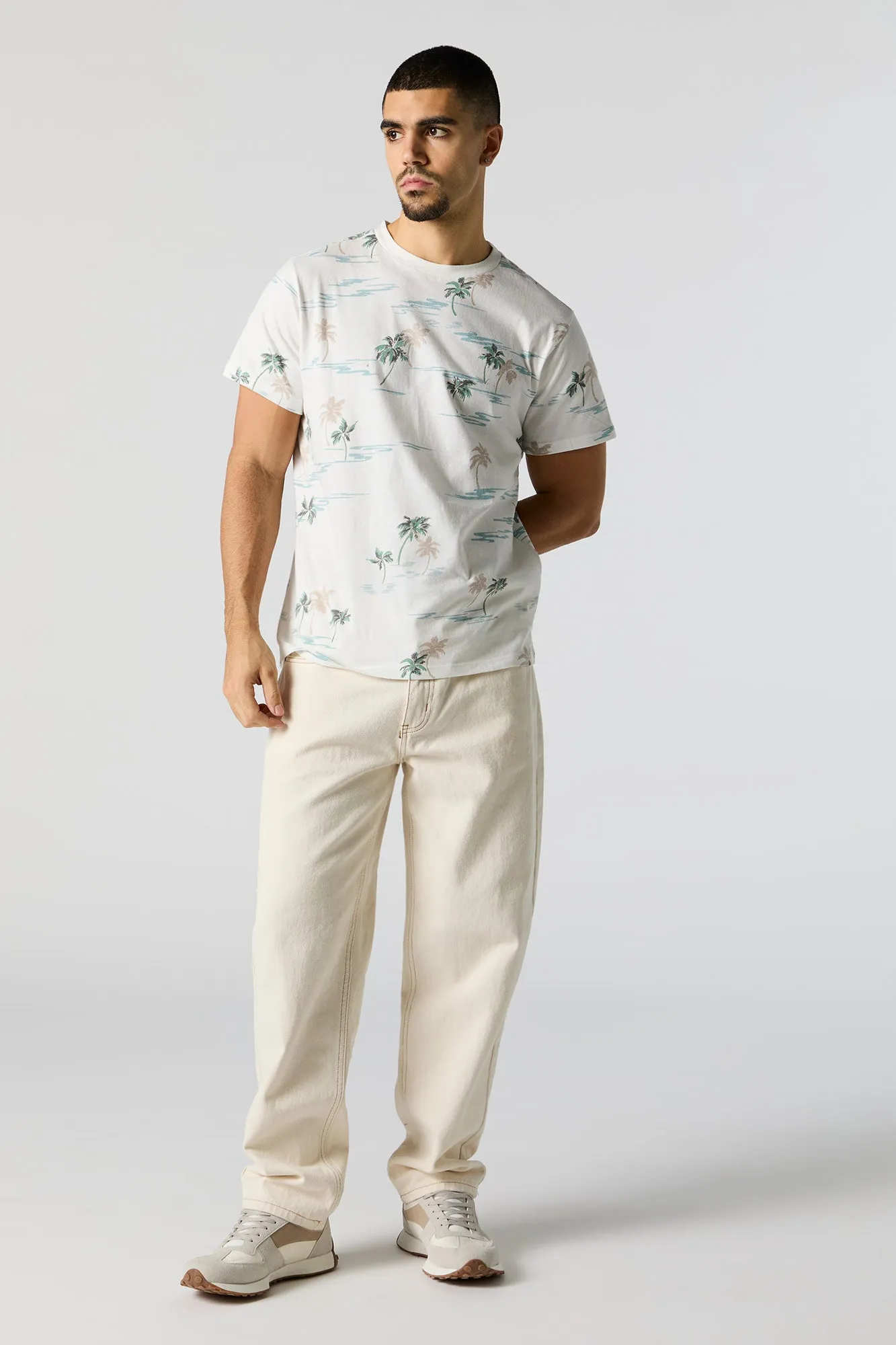 Palm Tree Print T-Shirt sold by Urban Planet product image thumbnail 3