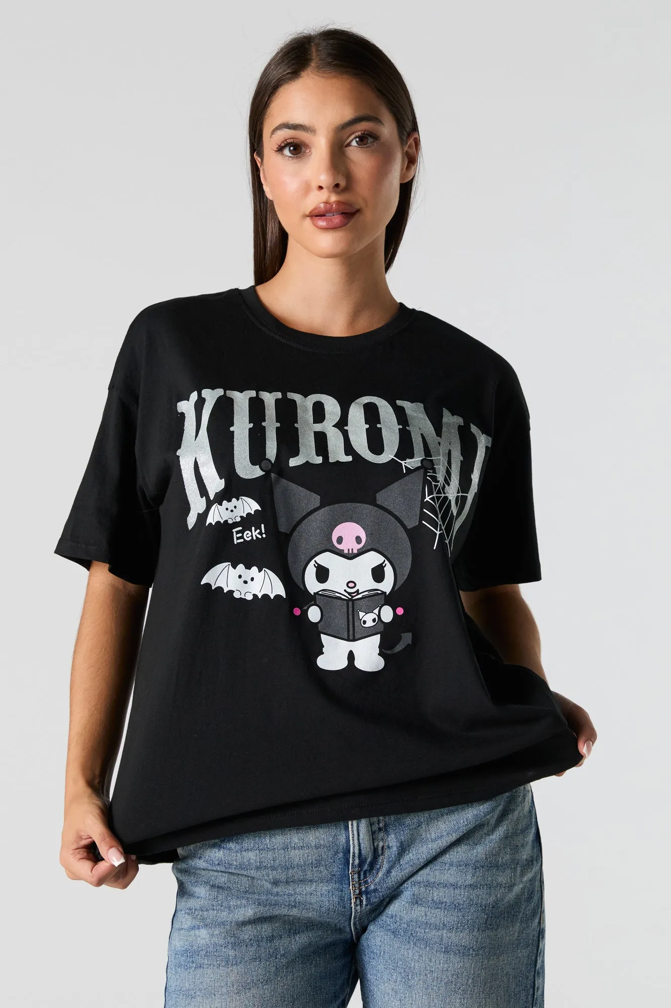 Kuromi Halloween Graphic Boyfriend T-Shirt sold by Urban Planet