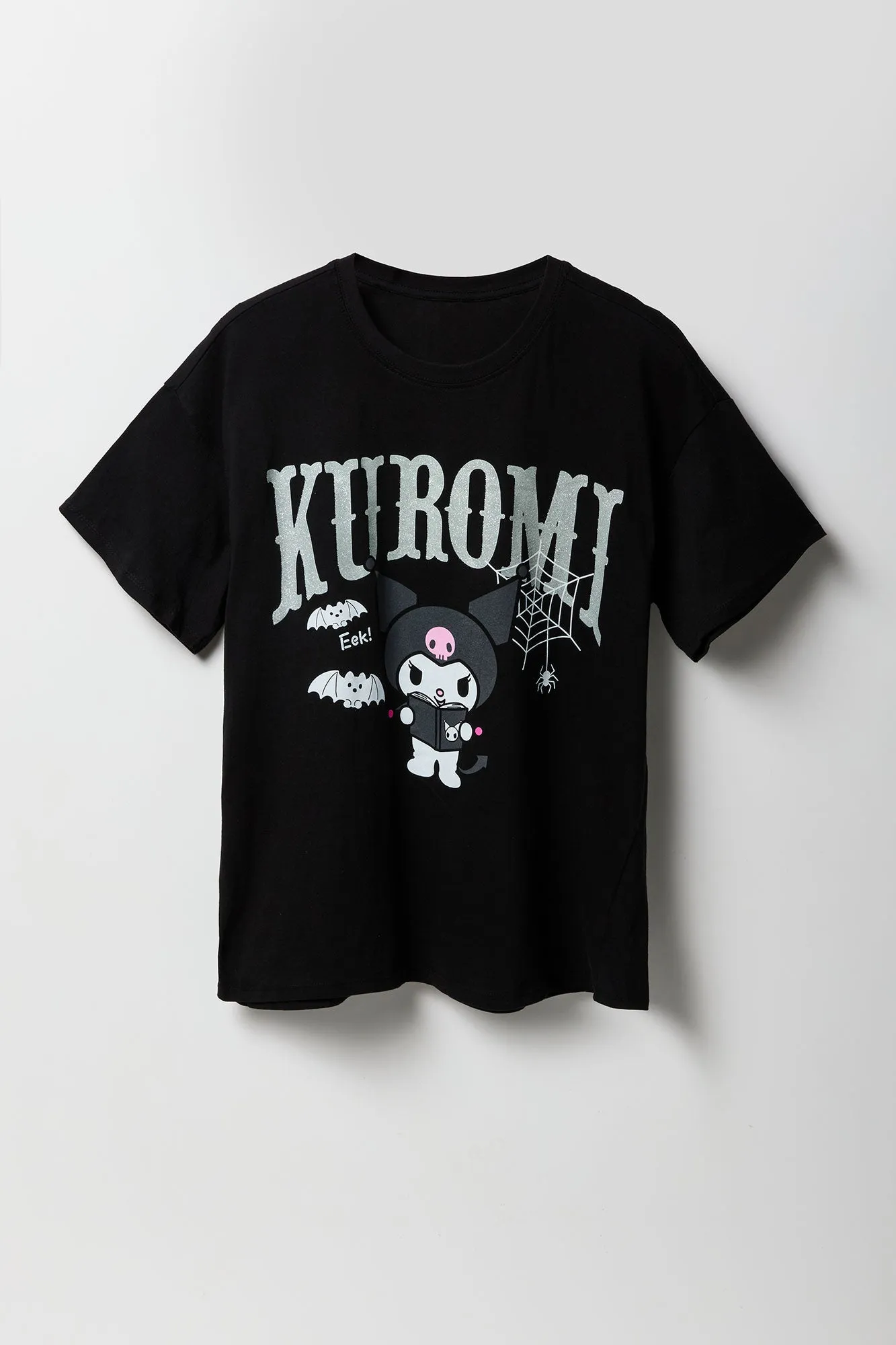 Kuromi Halloween Graphic Boyfriend T-Shirt sold by Urban Planet product image thumbnail 4