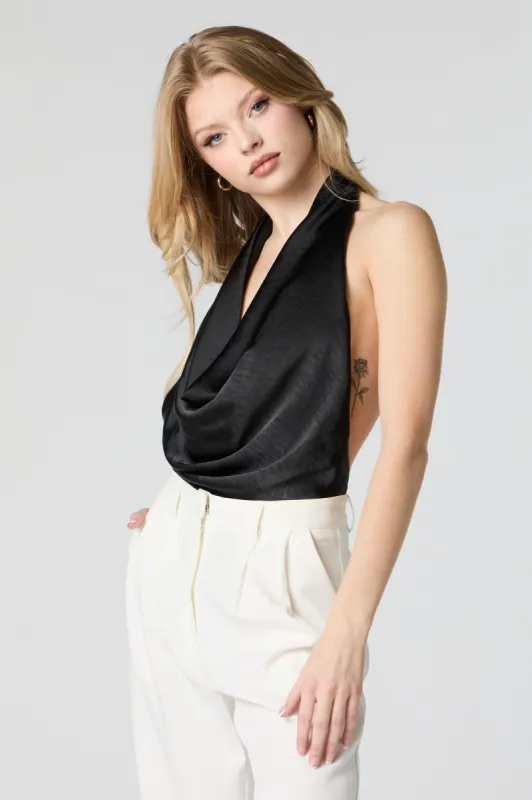 Maillot bain-de-soleil en satin à col châle sold by Urban Planet