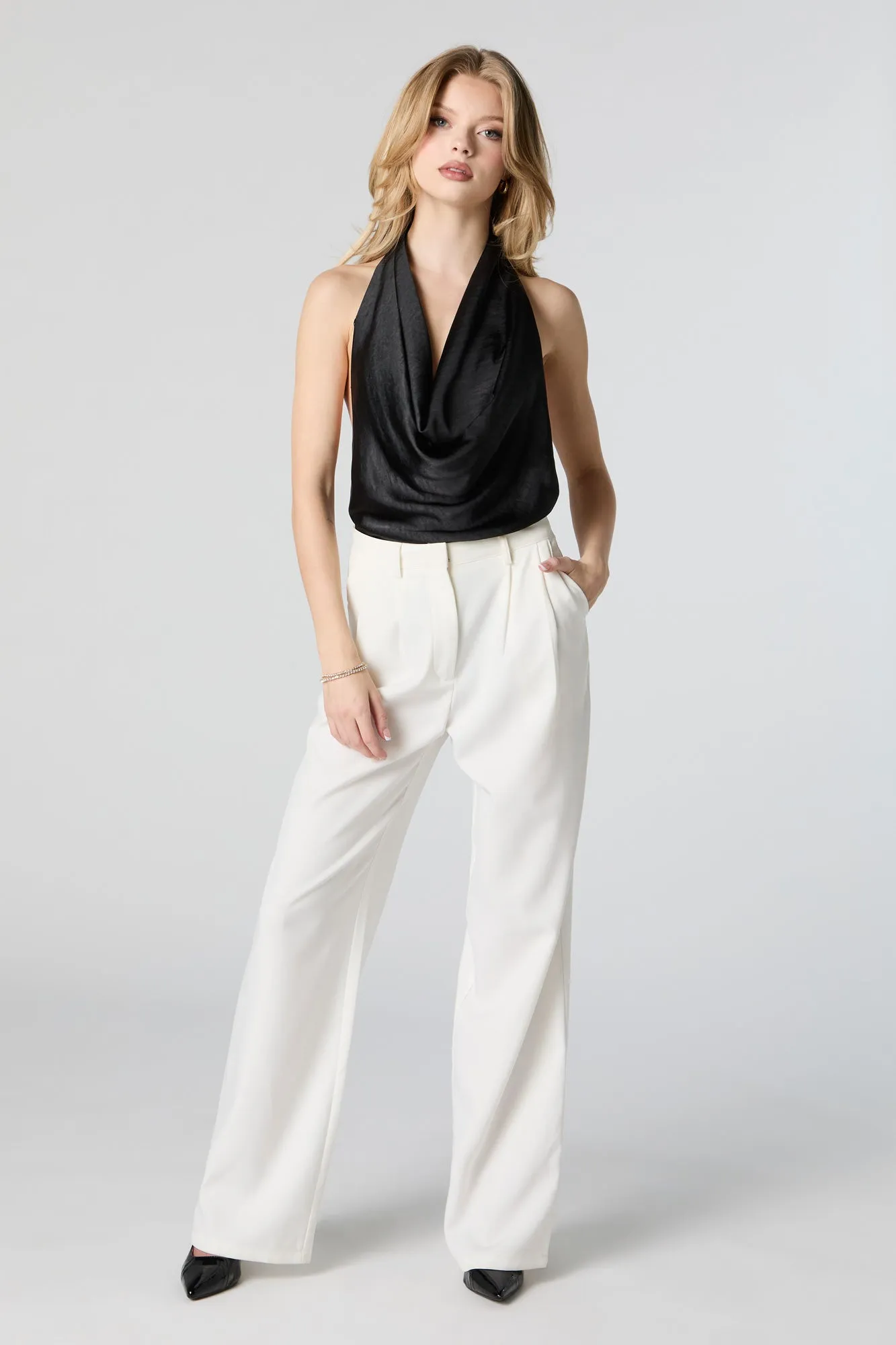 Maillot bain-de-soleil en satin à col châle sold by Urban Planet product image thumbnail 3