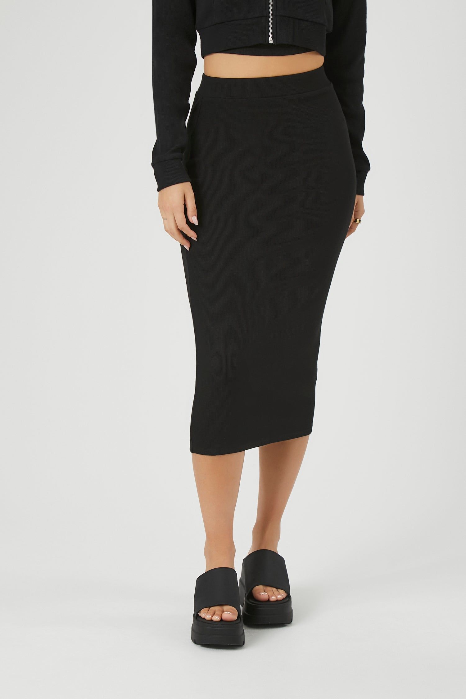 Ribbed Midi Skirt sold by Urban Planet product image thumbnail 7
