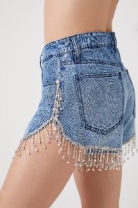 Rhinestone Fringe Denim Short sold by Urban Planet