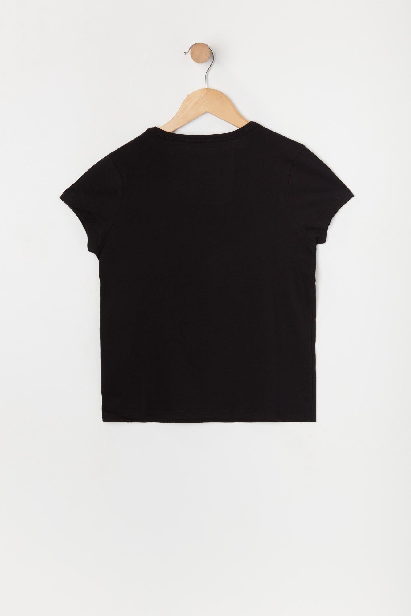 Girls Black Stitch Graphic T-Shirt sold by Urban Planet product image thumbnail 2