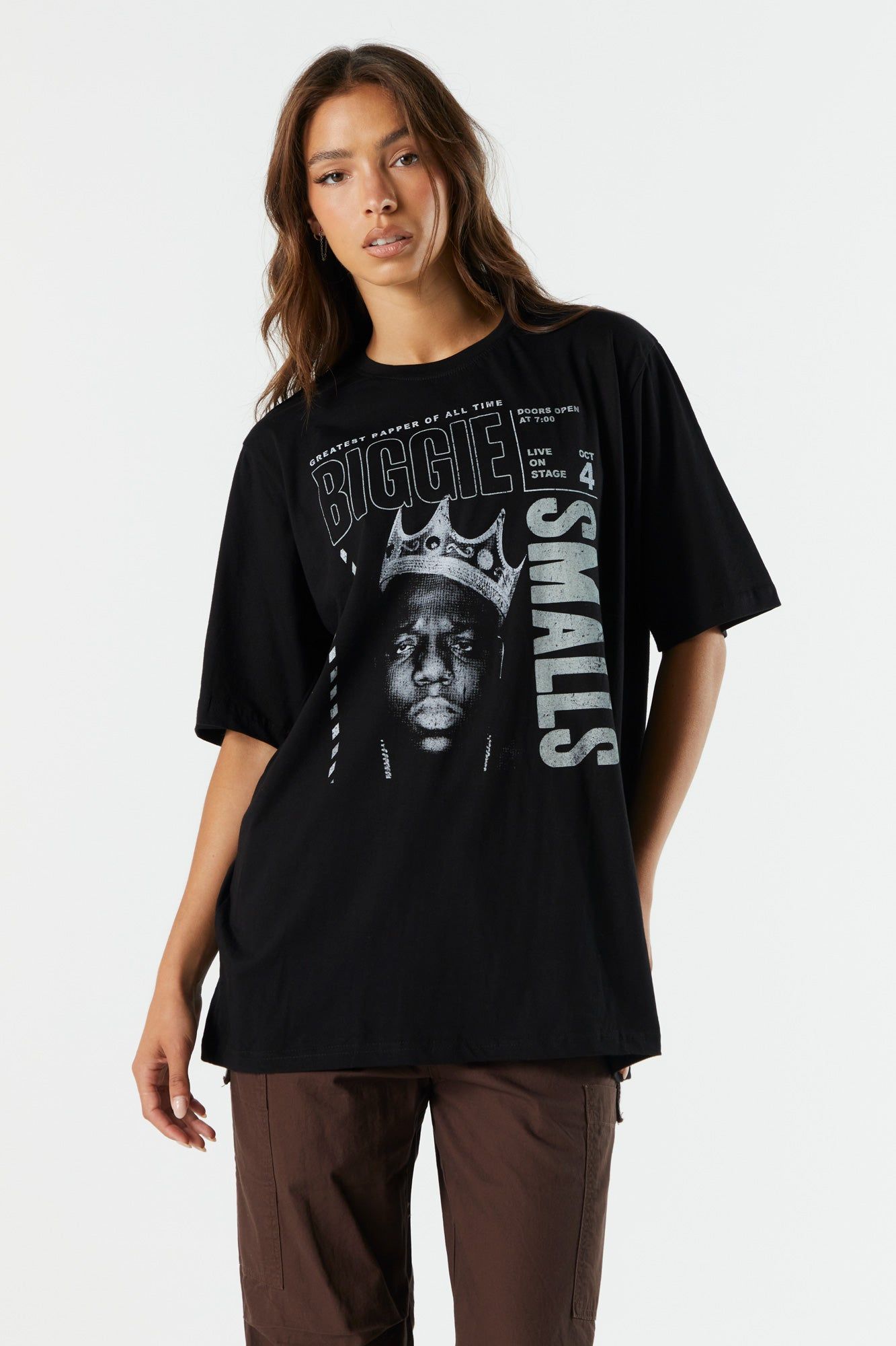 Biggie Smalls Graphic Boyfriend T-Shirt sold by Urban Planet product image thumbnail 2