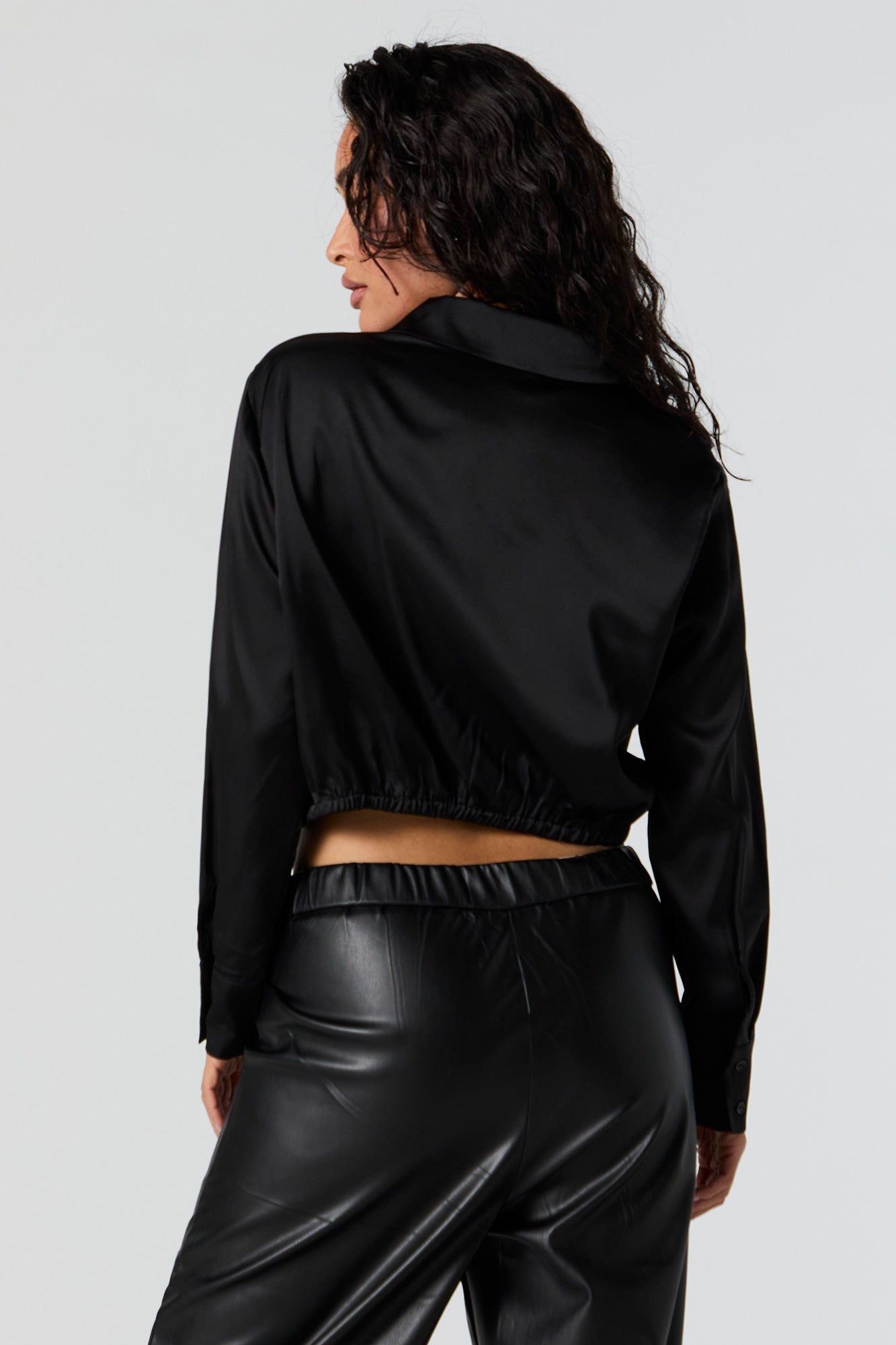 Satin Twist Front Cropped Top sold by Urban Planet product image thumbnail 5