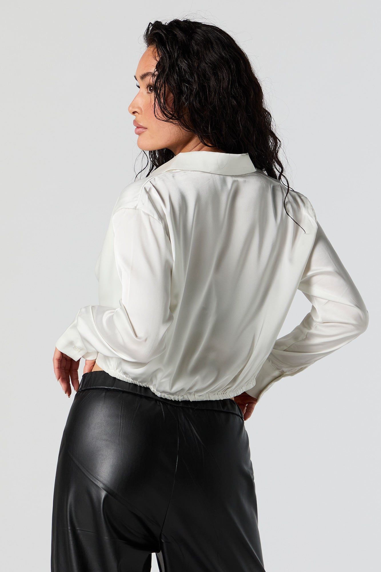 Satin Twist Front Cropped Top sold by Urban Planet product image thumbnail 2
