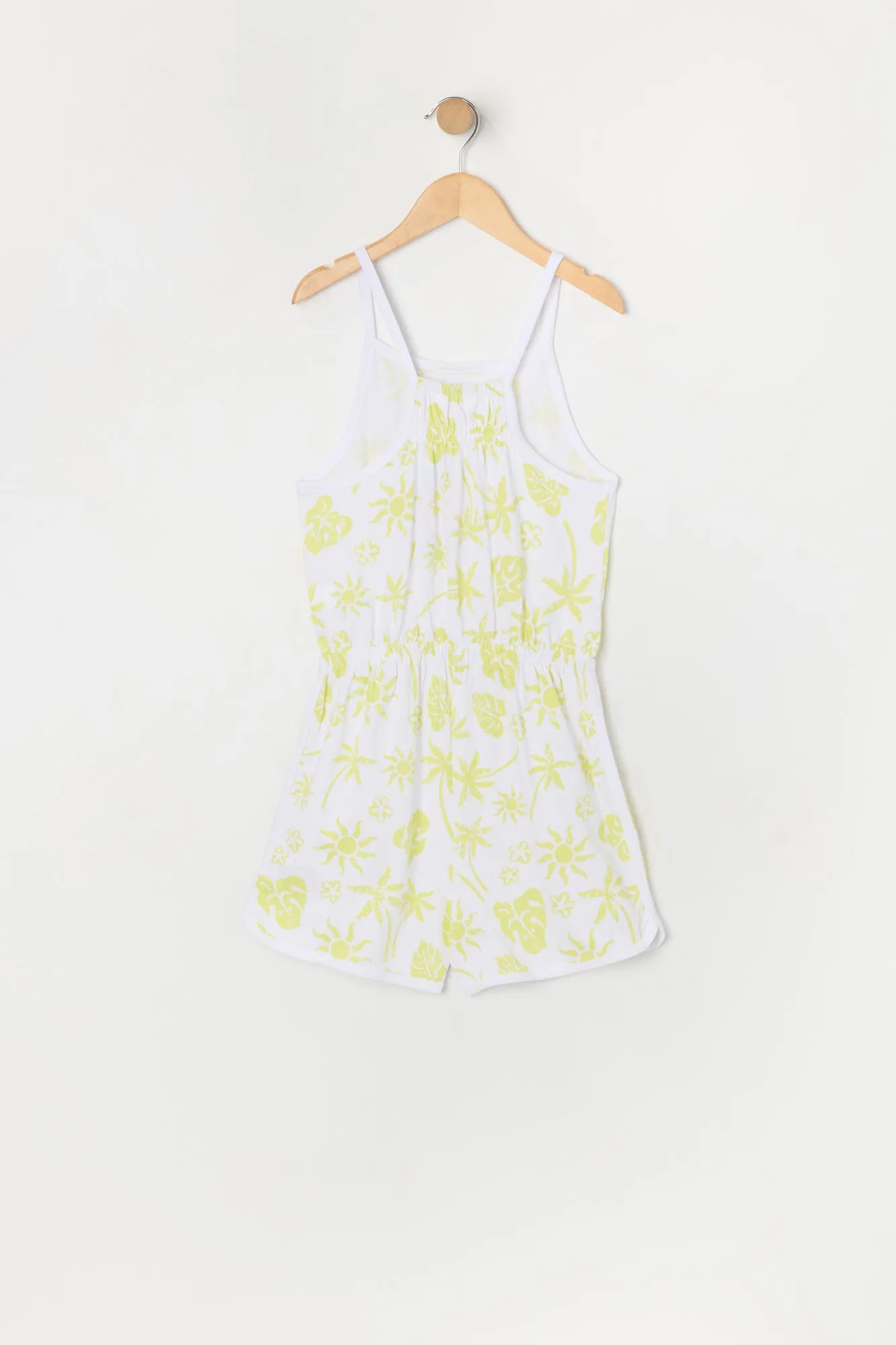 Girls Palm Tree Print Dolphin Hem Romper sold by Urban Planet product image thumbnail 2