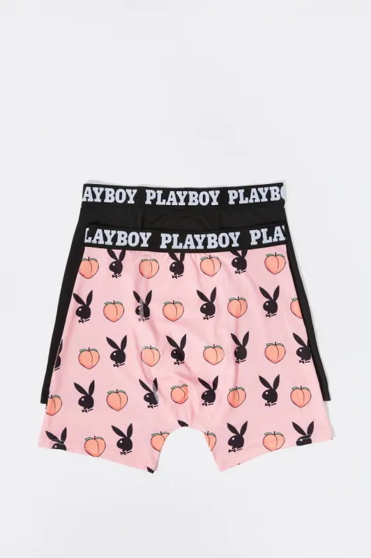 Caleçon à imprimé Playboy pêche (Paquet de 2) sold by Urban Planet