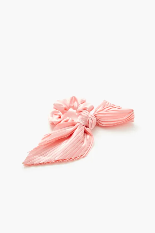 Crinkled Satin Bow Hair Scrunchie sold by Urban Planet