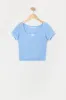 T-shirt côtelé avec liséré de dentelle avec boucle pour fille sold by Urban Planet