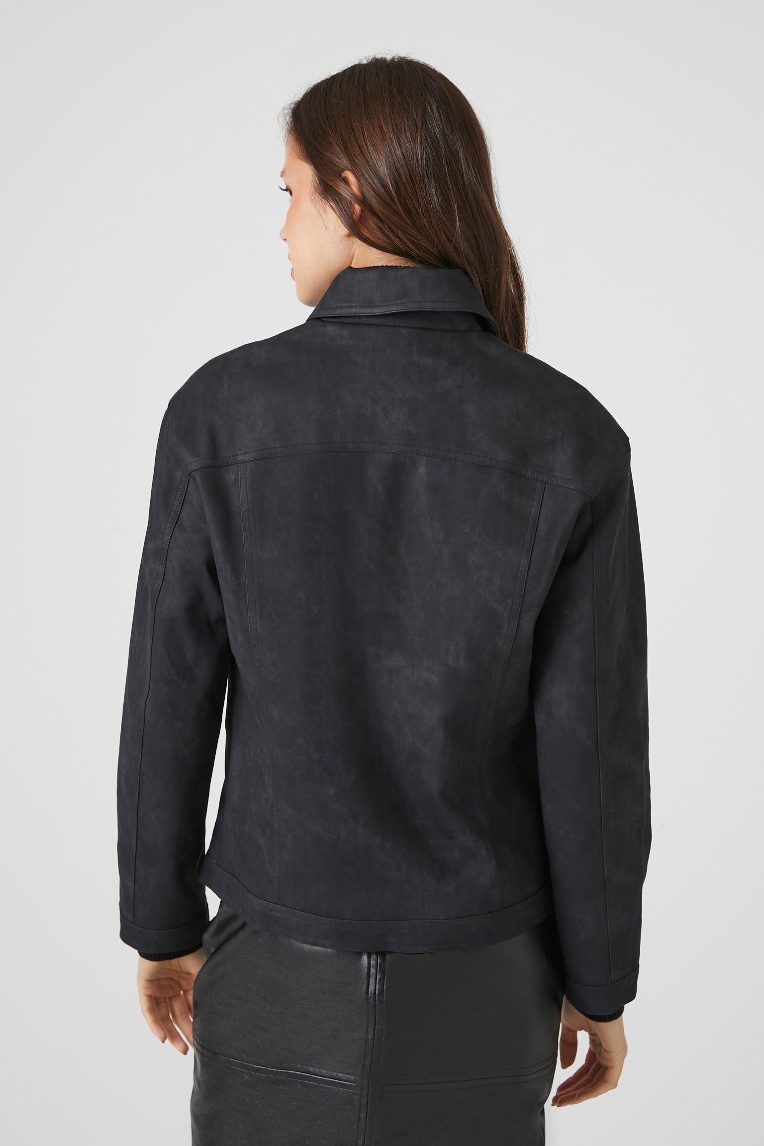 Faux Leather Moto Jacket sold by Urban Planet product image thumbnail 3
