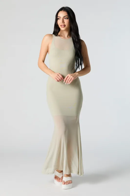 Robe maxi de style sirène en filet sold by Urban Planet