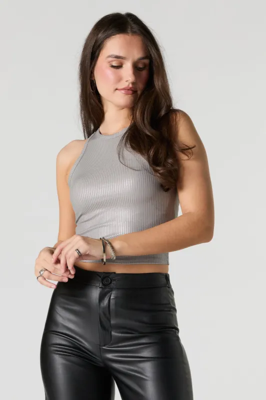 High Neck Metallic Tank sold by Urban Planet