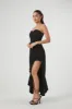 Sweetheart Ruffled Asymmetrical Maxi Dress sold by Urban Planet