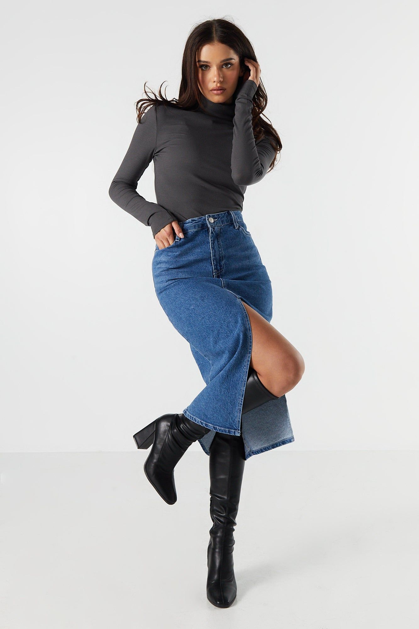 Col roulé côtelé à manches longues sold by Urban Planet product image thumbnail 9