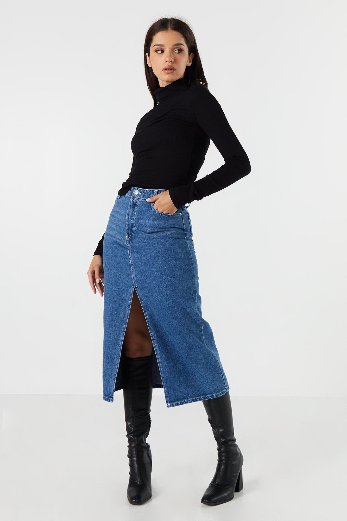 Col roulé côtelé à manches longues sold by Urban Planet product image thumbnail 6