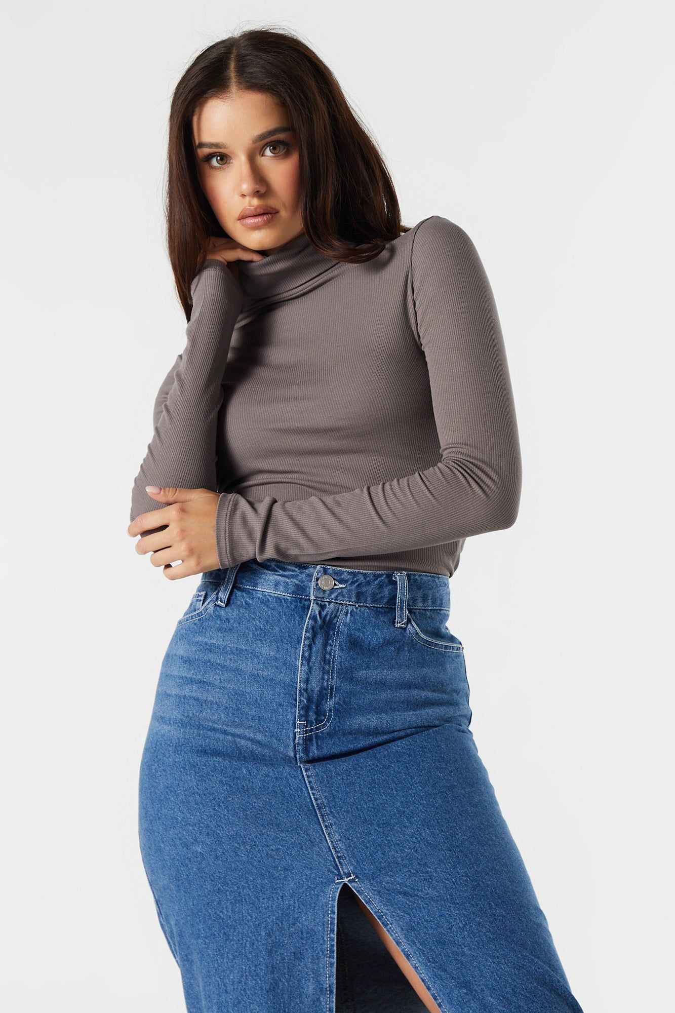 Col roulé côtelé à manches longues sold by Urban Planet product image thumbnail 13