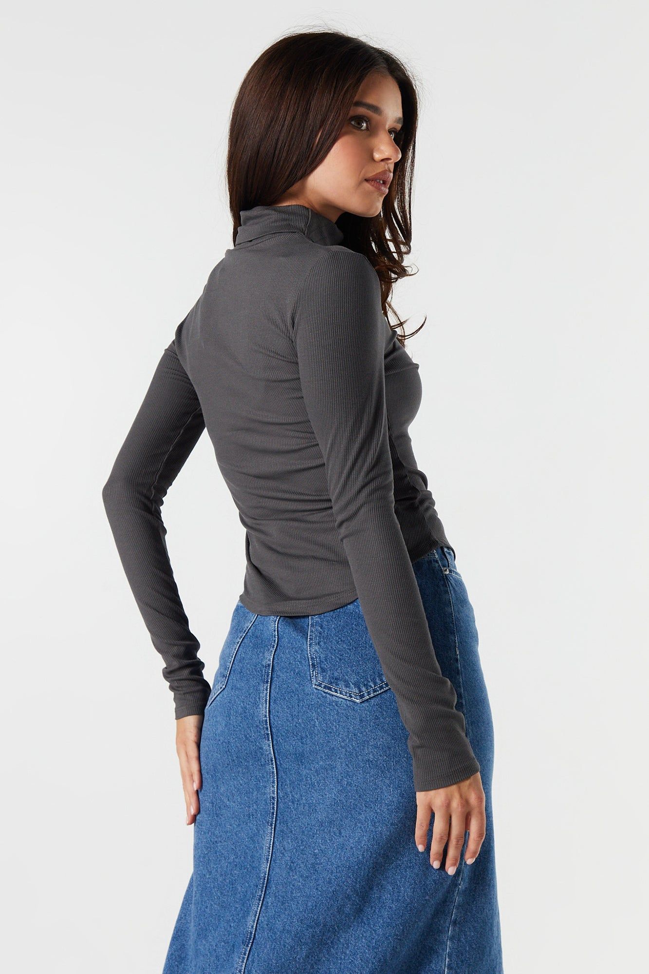 Col roulé côtelé à manches longues sold by Urban Planet product image thumbnail 8