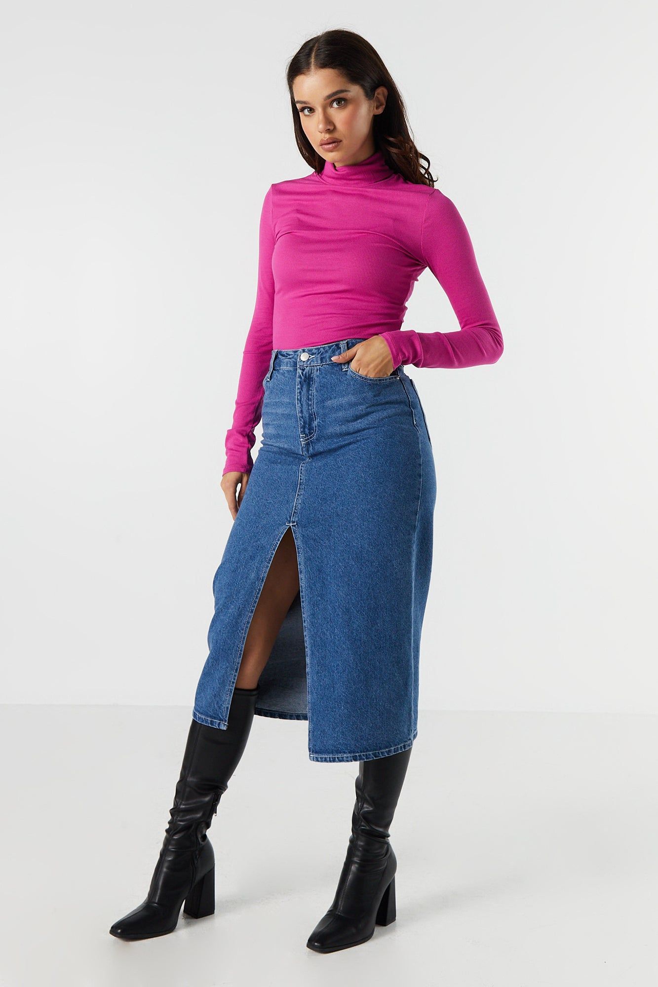 Col roulé côtelé à manches longues sold by Urban Planet product image thumbnail 3