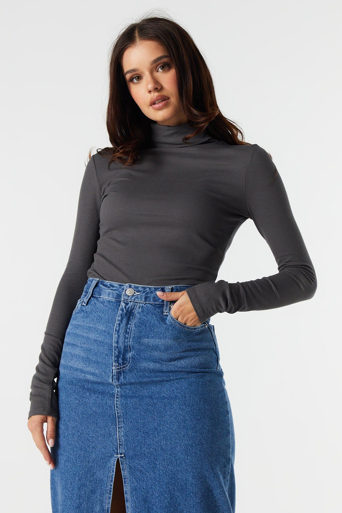 Col roulé côtelé à manches longues sold by Urban Planet product image thumbnail 7