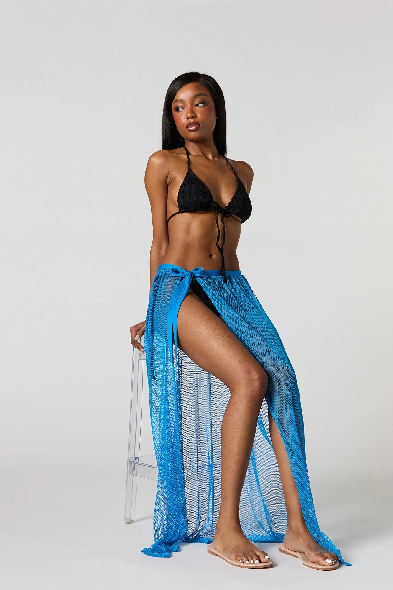 Jupe fourreau maxi couvre-maillot en filet sold by Urban Planet