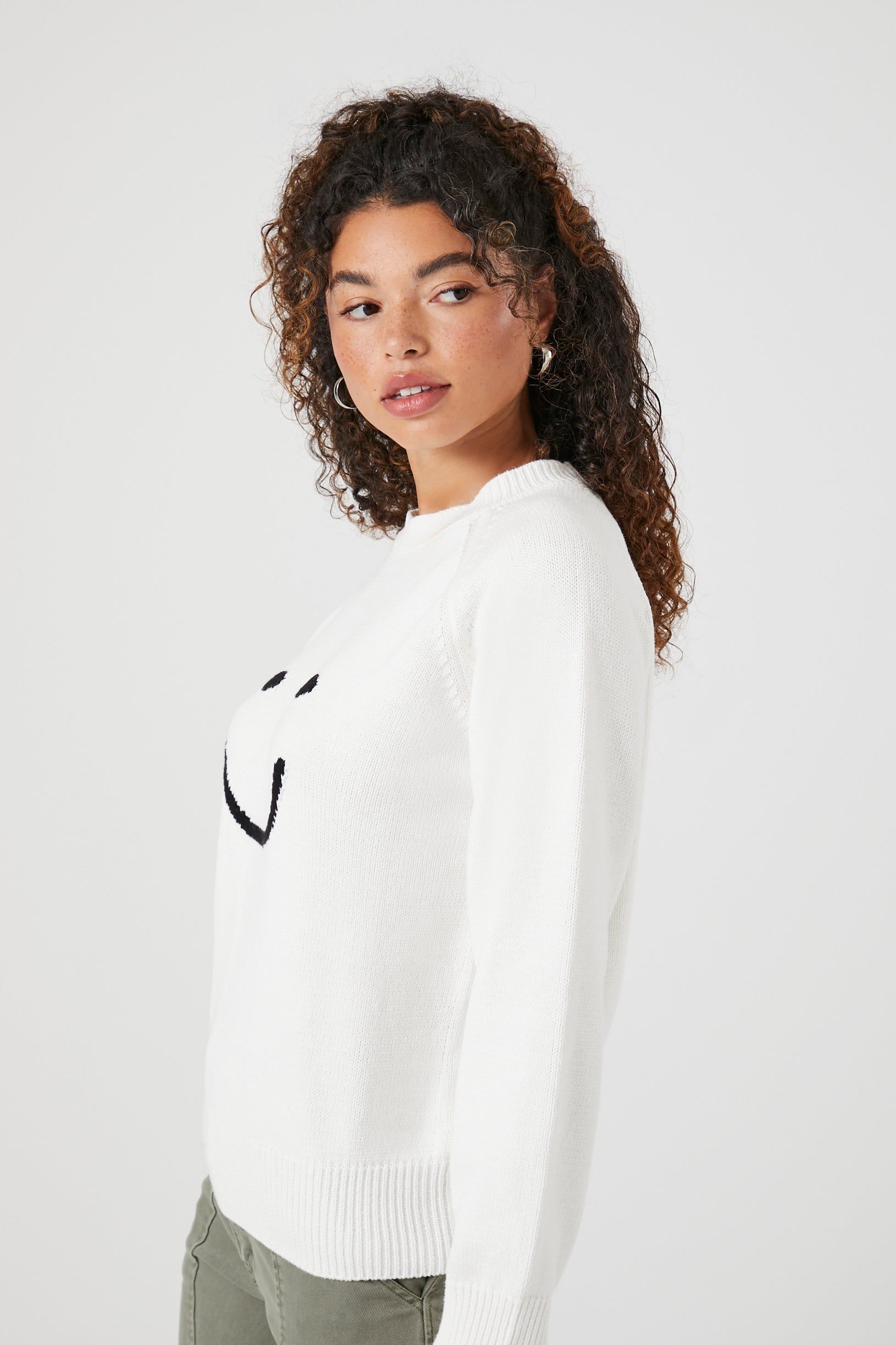Chandail en tricot à imprimé Happy Face sold by Urban Planet product image thumbnail 3