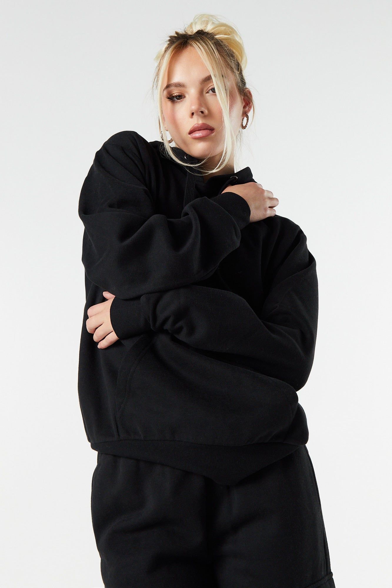 Solid Fleece Oversized Hoodie sold by Urban Planet