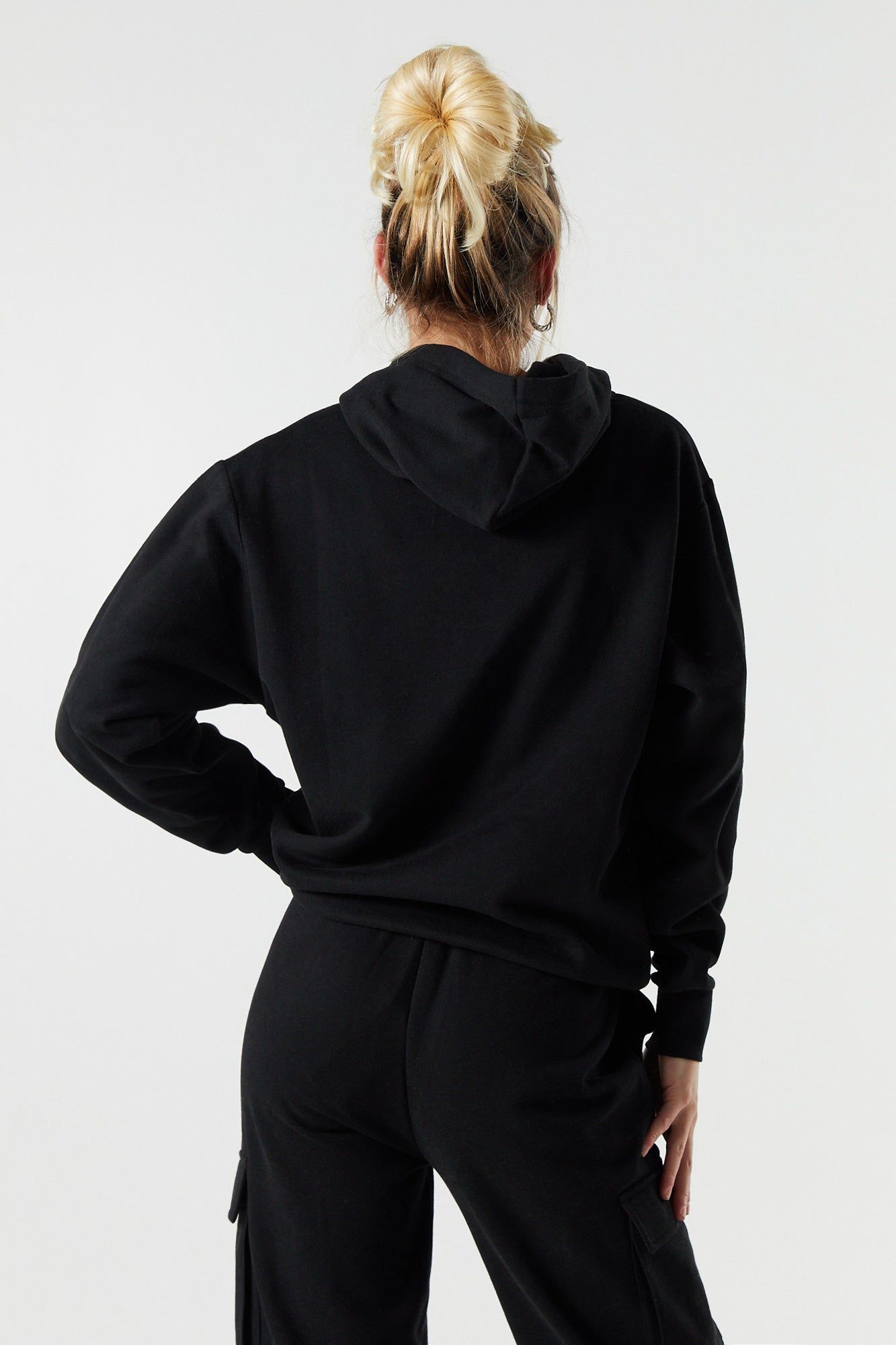 Solid Fleece Oversized Hoodie sold by Urban Planet product image thumbnail 2