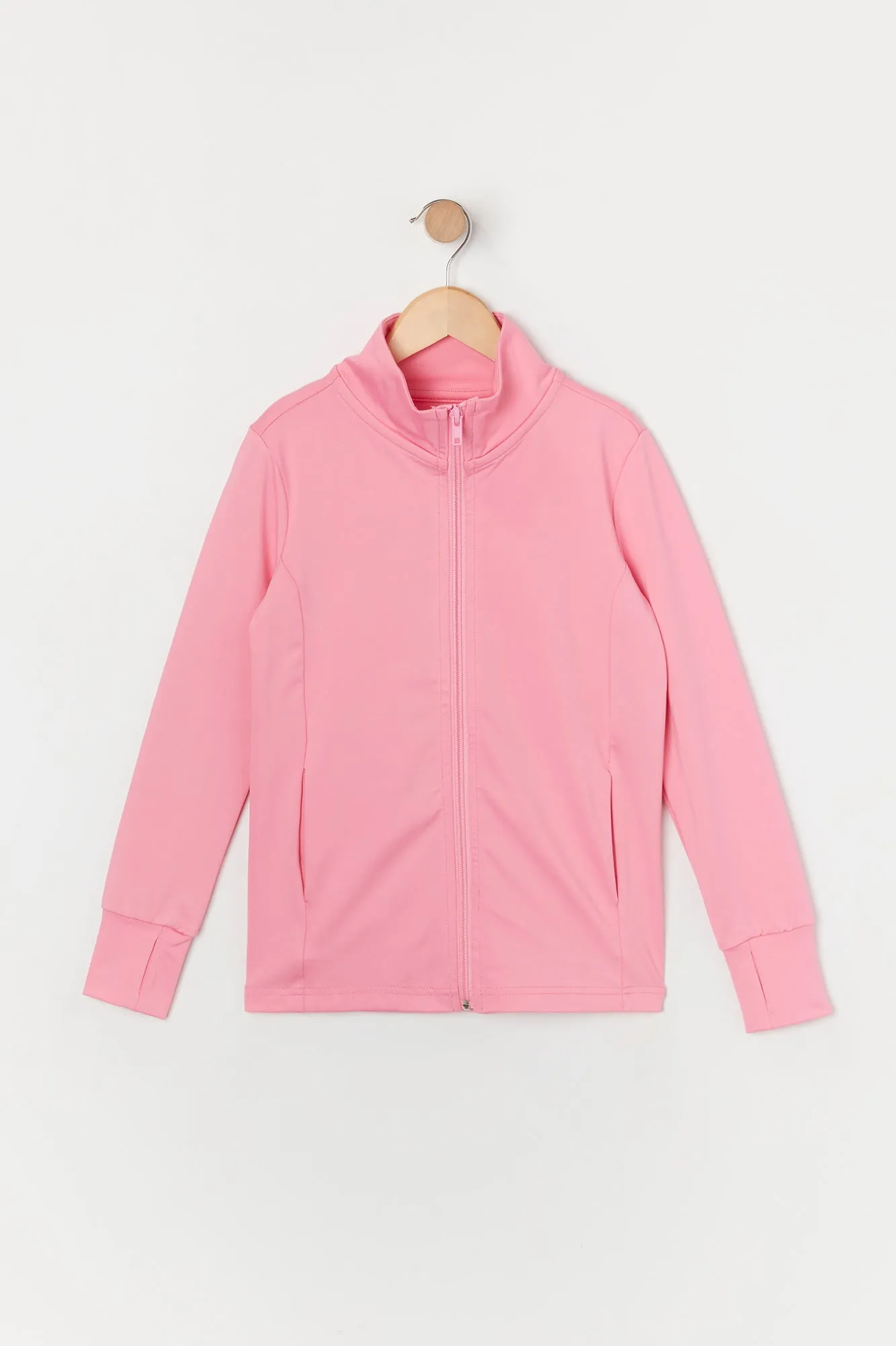 Girls Active Pink Zip-Up Jacket sold by Urban Planet