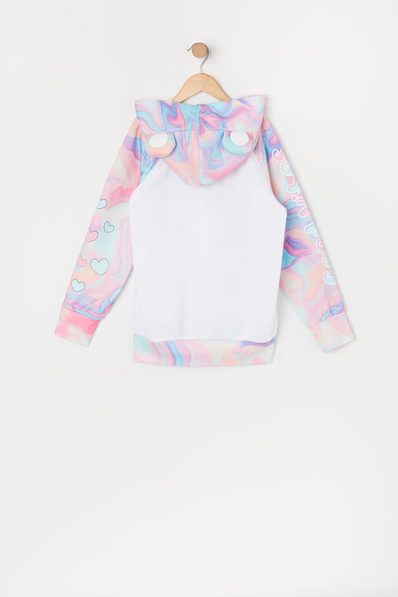 Girls Heart Tie Dye Panda Character Hoodie sold by Urban Planet product image thumbnail 2