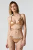 Metallic Strappy Triangle Bikini Top sold by Urban Planet